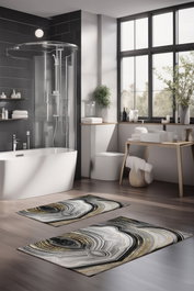 Mijölnir Juego de alfombrillas de baño CT-5025 de 2 piezas Multicolor